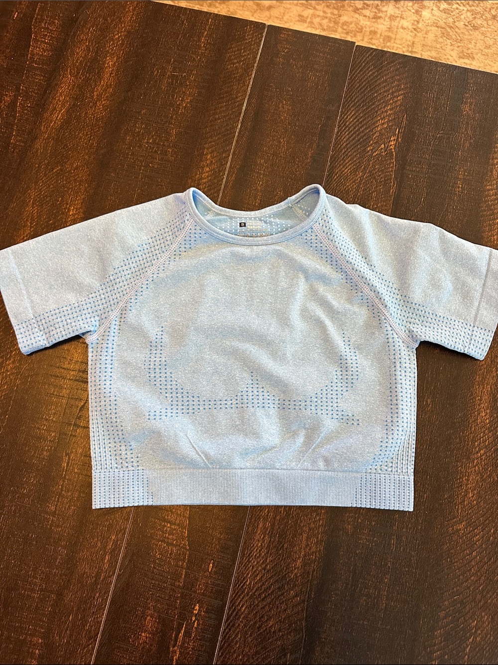 Light Blue Short-Sleeve Performance Tee by Unknown Brand